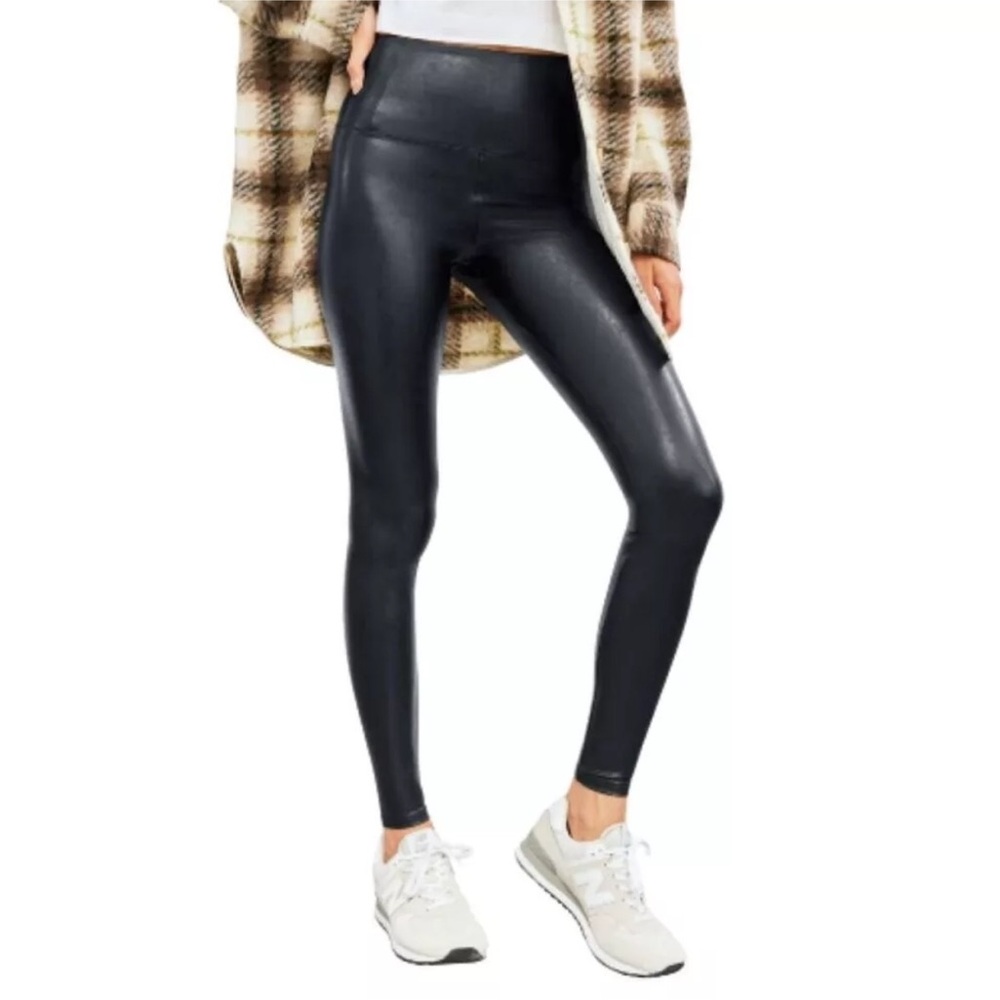 Wilfred Free Daria Pant High-Waisted Vegan Leather Leggings in Black Size Medium